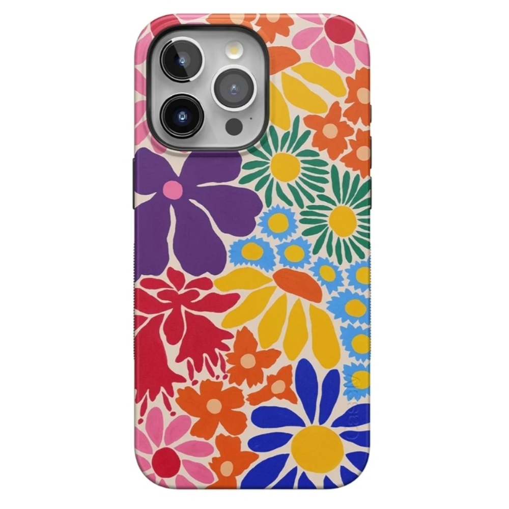 Casely iPhone 14 Pro Case Flower Patch Multi-Color Floral Bold Protective